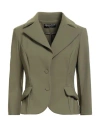Chiara Boni La Petite Robe Woman Blazer Military Green Size 14 Polyamide, Elastane