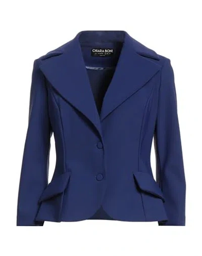 Chiara Boni La Petite Robe Woman Blazer Navy Size 4 Polyamide, Elastane
