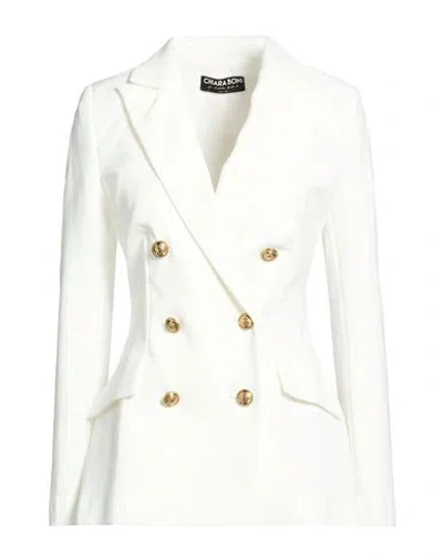 Chiara Boni La Petite Robe Woman Blazer Off White Size 2 Cotton, Polyamide, Elastane