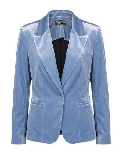 Chiara Boni La Petite Robe Woman Blazer Sky Blue Size 4 Polyester, Polyamide, Elastane