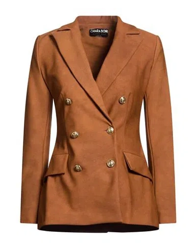 Chiara Boni La Petite Robe Woman Blazer Tan Size 6 Polyamide, Elastane In Brown