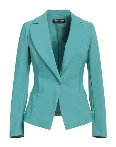 Chiara Boni La Petite Robe Woman Blazer Turquoise Size 4 Polyamide, Elastane In Blue