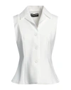 Chiara Boni La Petite Robe Woman Blazer White Size 14 Polyamide, Elastane In White