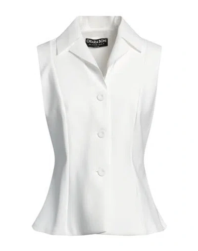 Chiara Boni La Petite Robe Woman Blazer White Size 14 Polyamide, Elastane