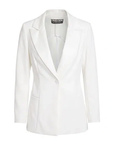 Chiara Boni La Petite Robe Woman Blazer White Size 2 Polyamide, Elastane