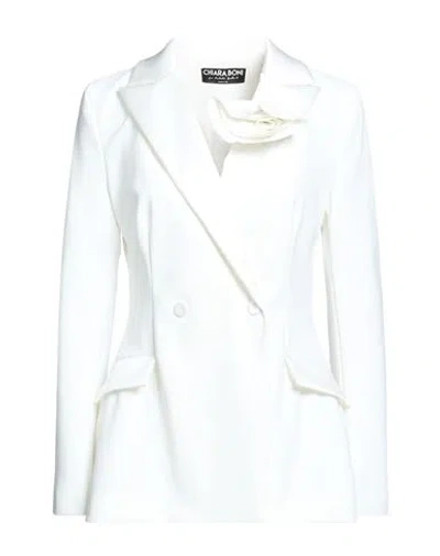 Chiara Boni La Petite Robe Woman Blazer White Size 6 Polyamide, Elastane