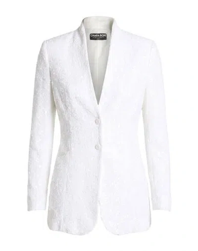 Chiara Boni La Petite Robe Woman Blazer White Size 6 Polyester, Polyamide, Elastane
