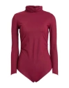 Chiara Boni La Petite Robe Woman Bodysuit Garnet Size 4 Polyamide, Elastane In Red