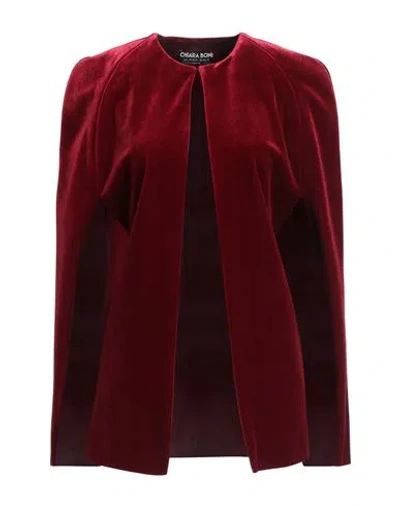 Chiara Boni La Petite Robe Woman Cape Burgundy Size 6 Polyester, Polyamide, Elastane In Red
