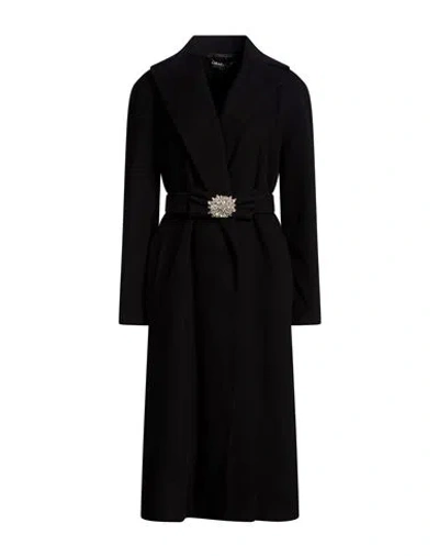 Chiara Boni La Petite Robe Woman Coat Black Size 2 Virgin Wool, Polyamide, Cashmere