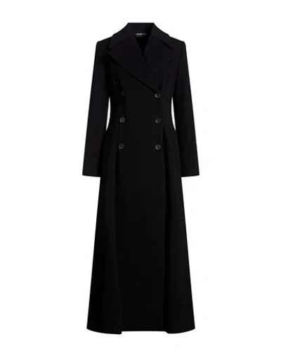 Chiara Boni La Petite Robe Woman Coat Black Size 4 Virgin Wool, Polyamide, Cashmere