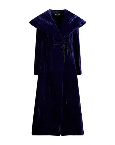 Chiara Boni La Petite Robe Woman Coat Navy Size S Polyamide, Elastane In Blue
