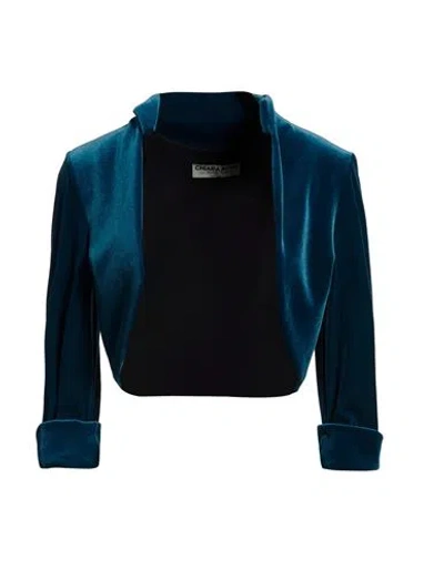 Chiara Boni La Petite Robe Woman Jacket Deep Teal Size 4 Polyester, Polyamide, Elastane In Blue