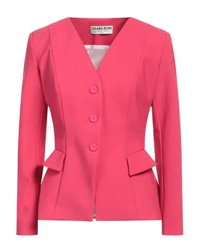 Chiara Boni La Petite Robe Woman Jacket Fuchsia Size 12 Polyamide, Elastane In Pink