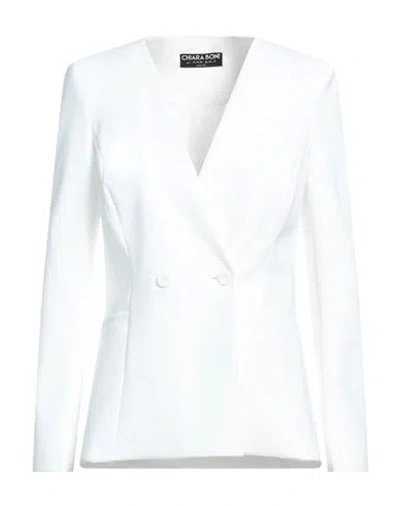 Chiara Boni La Petite Robe Woman Jacket White Size 14 Polyamide, Elastane