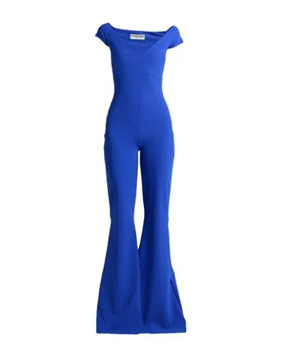 Chiara Boni La Petite Robe Woman Jumpsuit Bright Blue Size 6 Polyamide, Elastane