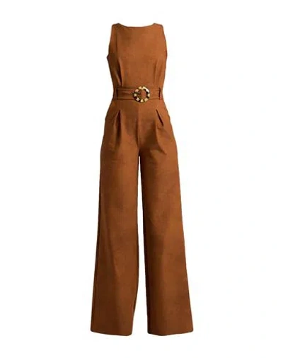Chiara Boni La Petite Robe Woman Jumpsuit Brown Size 8 Polyamide, Elastane