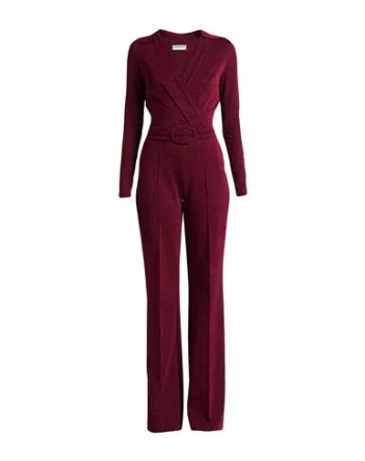 Chiara Boni La Petite Robe Woman Jumpsuit Burgundy Size 6 Polyamide, Viscose, Elastane, Polyester