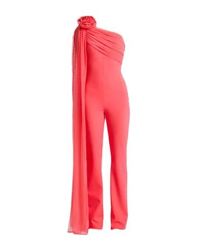 Chiara Boni La Petite Robe Woman Jumpsuit Coral Size 10 Polyamide, Elastane In Red