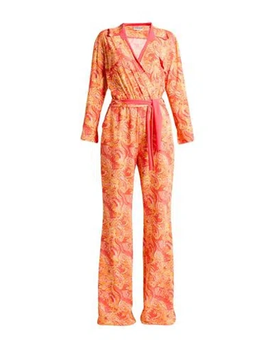 Chiara Boni La Petite Robe Woman Jumpsuit Coral Size 14 Polyamide, Elastane In Multi