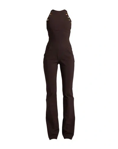 Chiara Boni La Petite Robe Woman Jumpsuit Dark Brown Size 12 Polyamide, Elastane