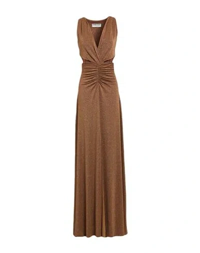 Chiara Boni La Petite Robe Woman Maxi Dress Brown Size M Polyamide, Viscose, Elastane, Polyester