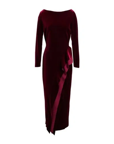 Chiara Boni La Petite Robe Woman Maxi Dress Burgundy Size 4 Polyester, Polyamide, Elastane