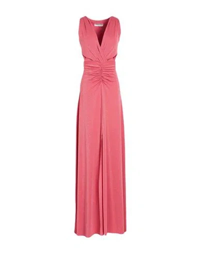 Chiara Boni La Petite Robe Woman Maxi Dress Coral Size M Polyamide, Viscose, Elastane, Polyester In Pink