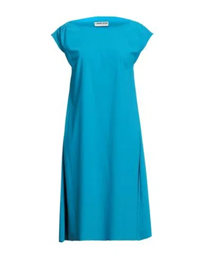 Chiara Boni La Petite Robe Woman Midi Dress Azure Size 6 Polyamide, Elastane In Blue