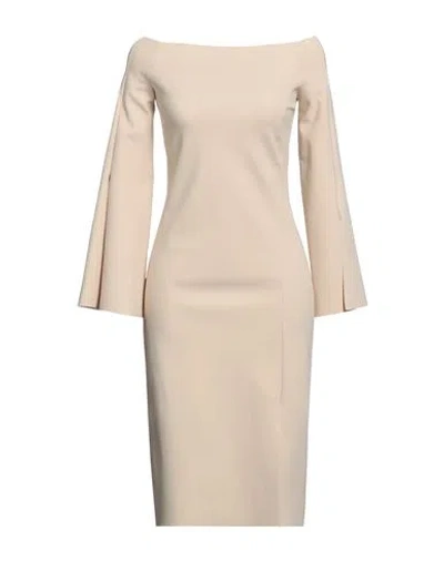 Chiara Boni La Petite Robe Woman Midi Dress Beige Size 10 Polyamide, Elastane