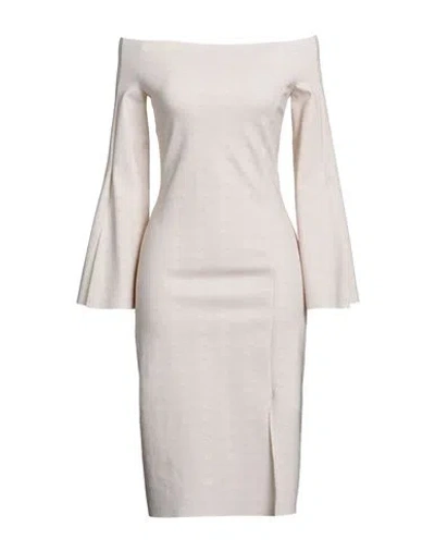 Chiara Boni La Petite Robe Woman Midi Dress Beige Size 8 Polyamide, Elastane