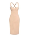 Chiara Boni La Petite Robe Woman Midi Dress Beige Size 8 Polyamide, Elastane In Gold