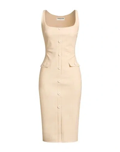 Chiara Boni La Petite Robe Woman Midi Dress Beige Size 8 Polyamide, Elastane In White