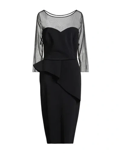 Chiara Boni La Petite Robe Woman Midi Dress Black Size 12 Polyamide, Elastane