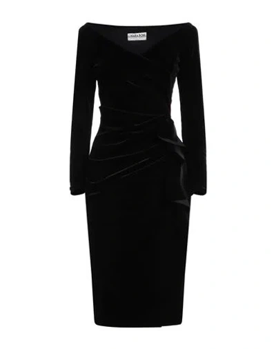 Chiara Boni La Petite Robe Woman Midi Dress Black Size 4 Polyester, Polyamide, Elastane