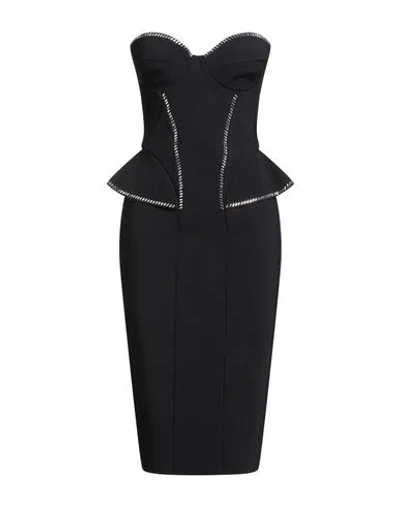 Chiara Boni La Petite Robe Woman Midi Dress Black Size 6 Polyamide, Elastane