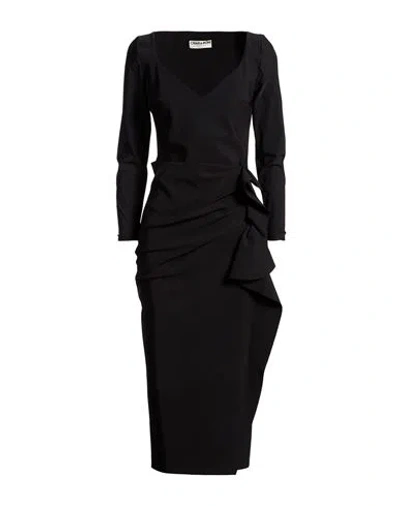 Chiara Boni La Petite Robe Woman Midi Dress Black Size 8 Polyamide, Elastane