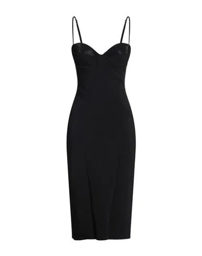 Chiara Boni La Petite Robe Woman Midi Dress Black Size 10 Polyamide, Elastane