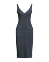 Chiara Boni La Petite Robe Woman Midi Dress Blue Size 6 Polyamide, Elastane In Gray