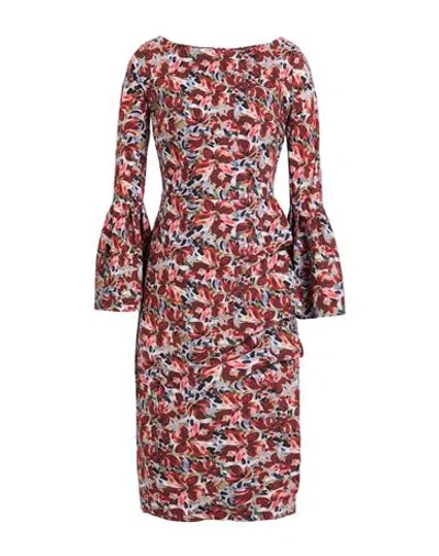 Chiara Boni La Petite Robe Woman Midi Dress Brick Size 6 Polyamide, Elastane In Red