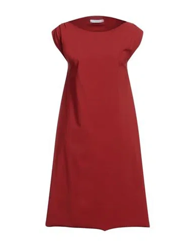 Chiara Boni La Petite Robe Woman Midi Dress Brick Size 8 Polyamide, Elastane In Red