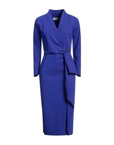Chiara Boni La Petite Robe Woman Midi Dress Bright Blue Size 10 Polyamide, Elastane