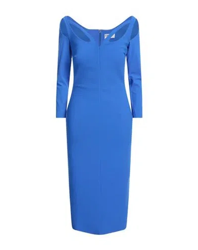 Chiara Boni La Petite Robe Woman Midi Dress Bright Blue Size 8 Polyamide, Elastane In Black