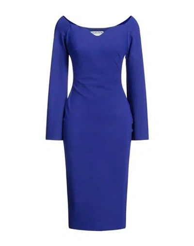 Chiara Boni La Petite Robe Woman Midi Dress Bright Blue Size 8 Polyamide, Elastane