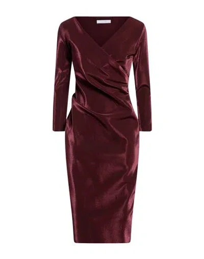 Chiara Boni La Petite Robe Woman Midi Dress Burgundy Size 4 Polyamide, Elastane In Red