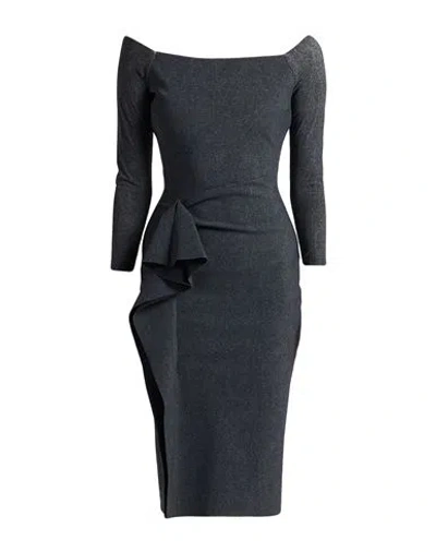 Chiara Boni La Petite Robe Woman Midi Dress Charcoal Size 10 Polyamide, Elastane