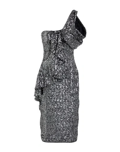 Chiara Boni La Petite Robe Woman Midi Dress Charcoal Size 10 Polyester, Polyamide, Elastane In Black