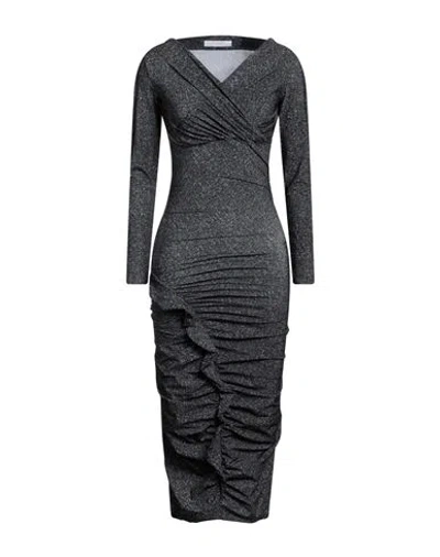 Chiara Boni La Petite Robe Woman Midi Dress Charcoal Size 2 Polyamide, Elastane In Grey
