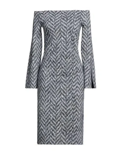 Chiara Boni La Petite Robe Woman Midi Dress Charcoal Size 4 Polyamide, Elastane In Grey