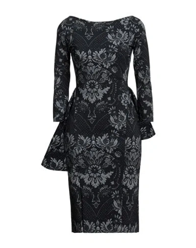 Chiara Boni La Petite Robe Woman Midi Dress Charcoal Size 8 Polyamide, Elastane In Grey
